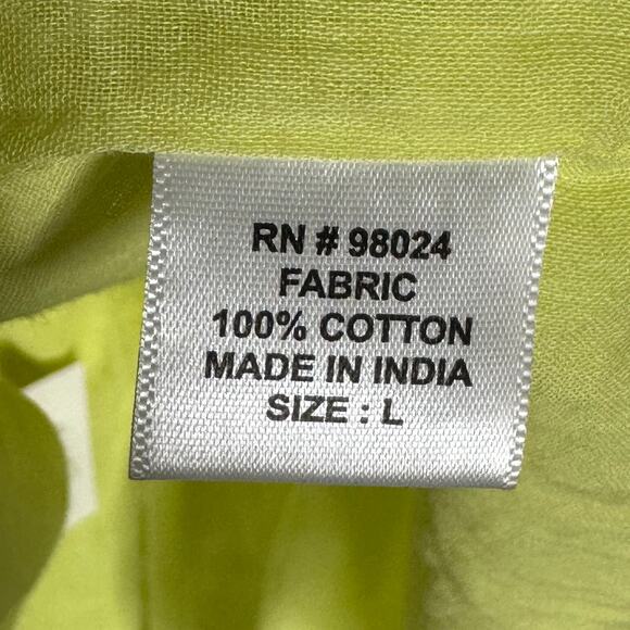 NWT Jennifer Grace Lime Eyelet Embroidered Cotton Tank – Size L - Picture 8 of 13